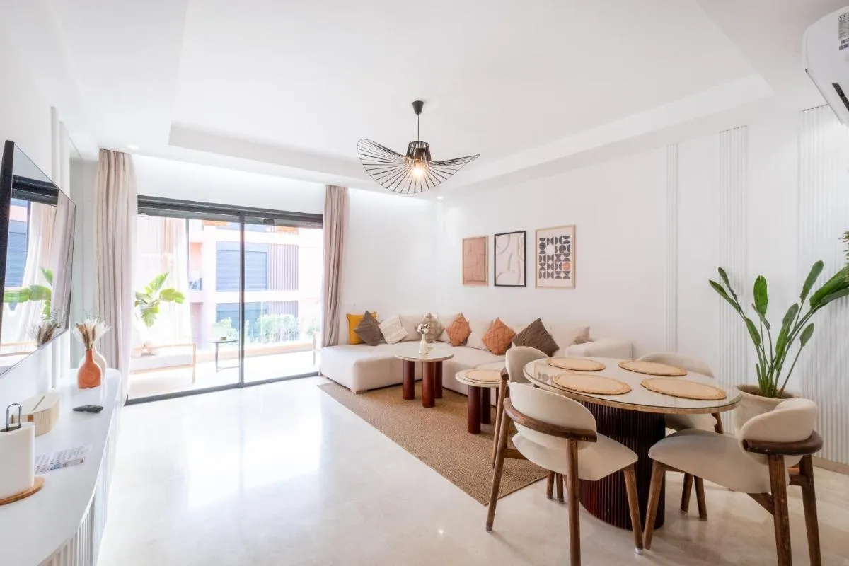 Image 4 of Appartement Moderne & Élégant à Noria – Piscine & Jardin